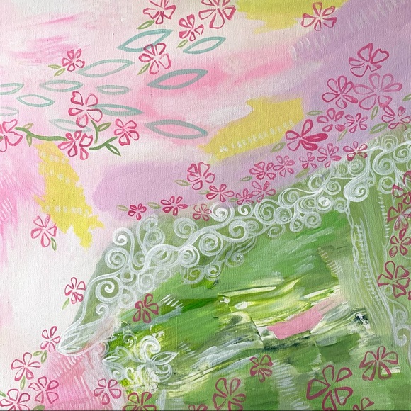 Lovely Star* Abstract Original Art Painting on Canvas - Picture 3 of 5